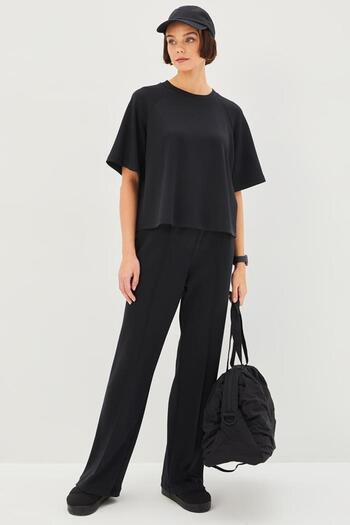 Allyco Double Sleeve Crew Neck Regular Knitted T-Shirt