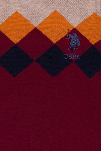 U.S. Polo Assn. Pulover tricot roșu pentru băiat