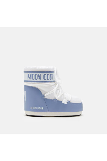 MOON BOOT أحذية نسائية / للفتيات (للثلج) 80D1409340-HA06 Icon Low نايلون رمادي الفيل/أبيض