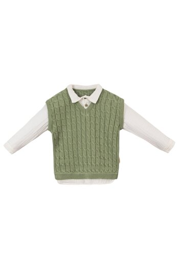 Necix's Shirt Knitwear Baby Boy Double Set