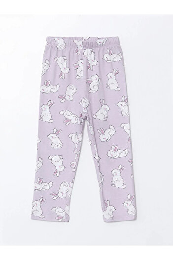 LC Waikiki LCW baby Lila Gömlek Yaka Kız Bebek Pijama Takımı