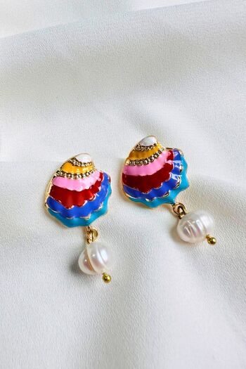 PETEK AKSESUAR Mussel Sea Shell Earrings