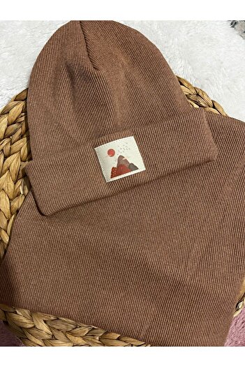 afralya home 100% Cotton Ribbon Labeled Baby and Kids Personality Beanie Set