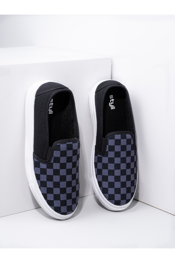Styli Checkerboard Canvas Slip On Shoes