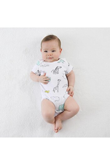 Owli Baby Body Short Sleeve Zoo Zoo