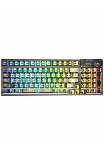 Aula F98 PRO 95% Tri-Mode RGB Wireless Mechanical Gaming Keyboard, Crystal Switches with OLED Screen