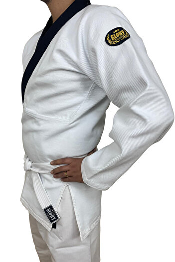 TOP GLORY Black Jiu Jitsu Kimono - Bjj Gi, Ju Jitsu Dress, Collared