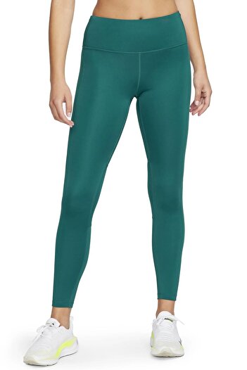Nike Dri Fit Fast Mid Rise 7/8 Tight Hbr Women's Gathering 3 Pocket Running Training Tights Green