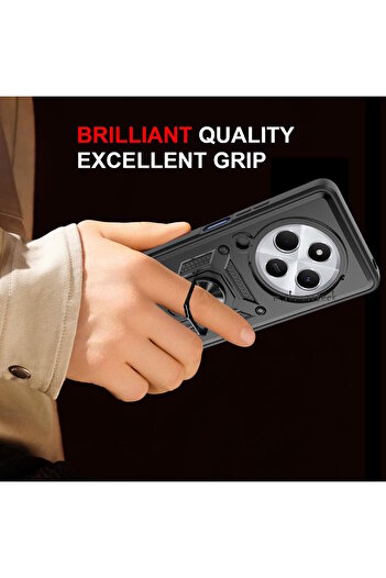m.tk moveteck Xiaomi Redmi 14C Case Camera Protected with Sliding Ring Stand Armor Military Tank Cradle Cover