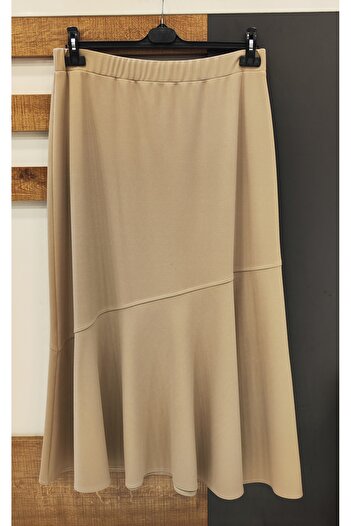 MODA MAÇKA PARK Mmp Flounced Fish Skirt with Elastic Waist