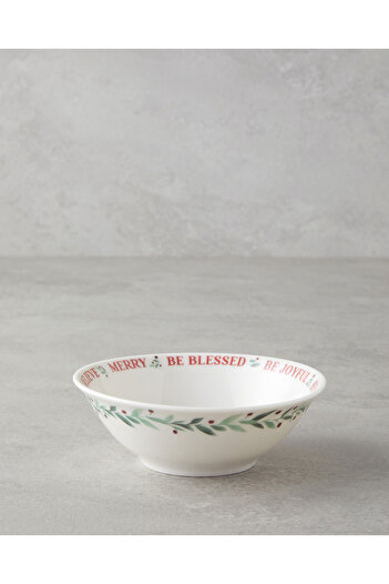 English Home Wonderful Merry Bone Porcelain Bowl 14 cm Red - Green