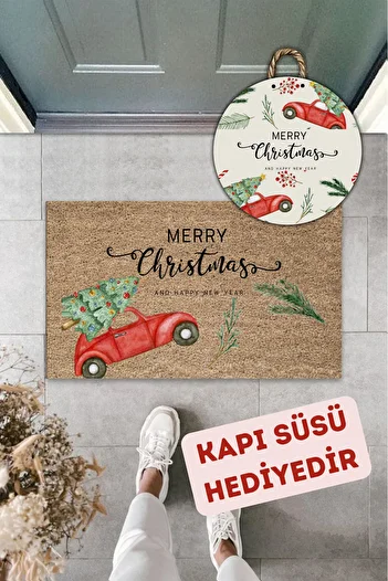 Dormot Modern Digital Printing Christmas, New Year, New Year's Door Mat and Door Ornament - Door Mat