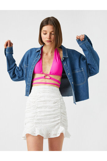 Koton Scallop Frilly Mini Skirt