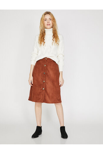 Koton Skirt - Button Detailed