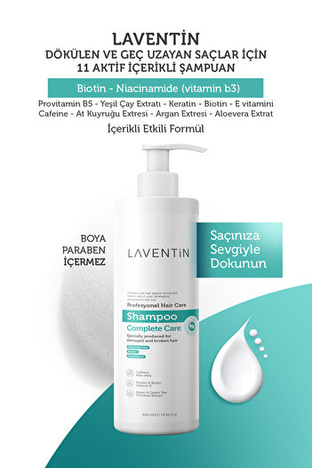 Laventin Dökülen Ve Geç Uzayan Saçlar Için 11 Aktif Içerikli Saç Dökülmesi Karşıtı Şampuan 400 ml