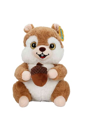 Sunman Plush Toy Squirrel Holding Nuts - 30 cm