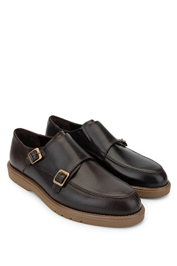 Tamer Tanca Men's Genuine Leather Brown Classic Shoes