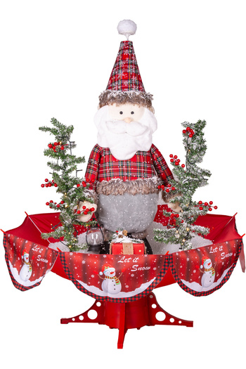 Herdekora Christmas Snow Fountain Santa Claus With Lights And Music 95X120 Cm