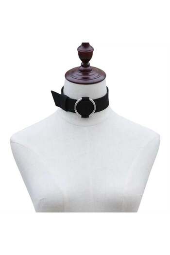 Köstebek Leather Collar with Round Buckle