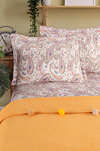 Evim Cotton Mustard Dowry Blanket Set Double - 200X220 cm