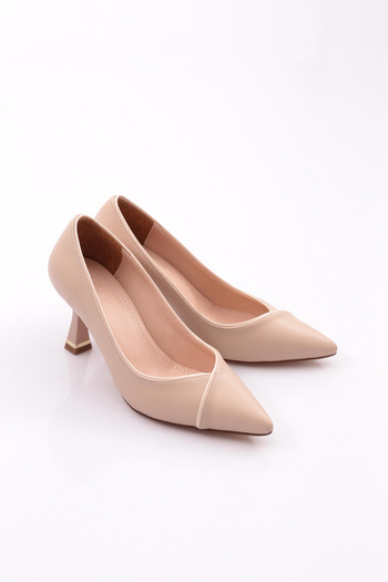 DGN Beige Women's Heeled Shoes - 8812621
