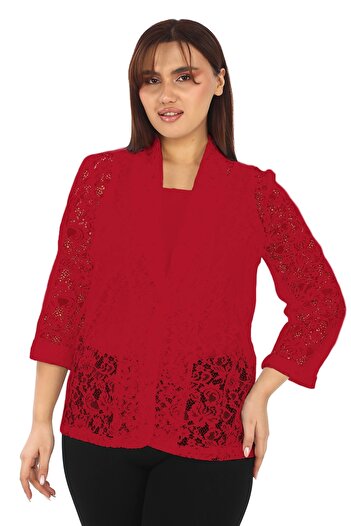 Lady Majestic Lace Large Size Women's Jacket 44709