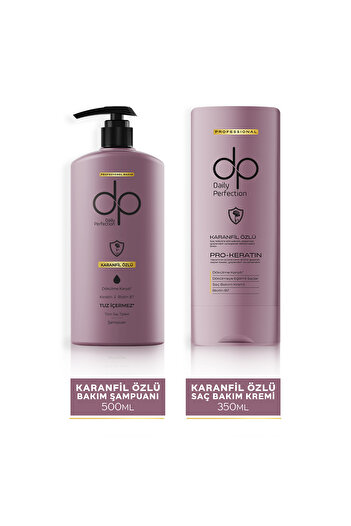 dp Daily Perfection 500 ml and 350 ml Clove Extract Shampoo and Hair Care Conditioner