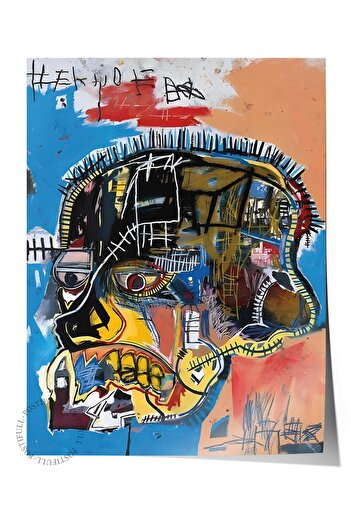 Postifull Unframed Poster,Hd Quality Wall Poster,Comfort Series, Basquiat Skull Poster, No:108692