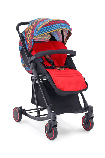 Babyhug Babyhug Rock Star Red Stroller for 0-3 Years with 5-Point Harness, Sun Canopy & Storage Basket