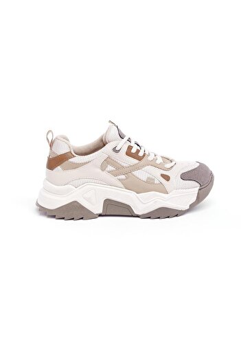 derinet Bağcıklı Yüksek Taban Kadın Sneaker