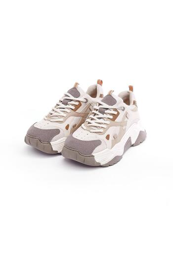 derinet Bağcıklı Yüksek Taban Kadın Sneaker