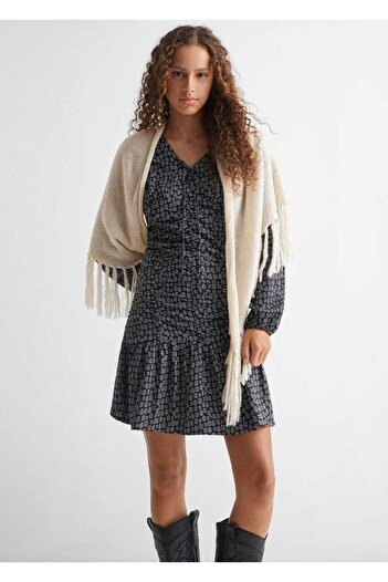 Mango Teen Poncho cu franjuri