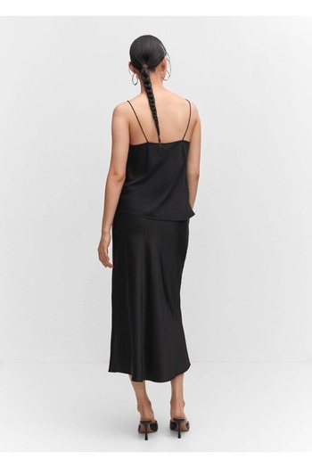 MANGO Woman Saten dantel bluz