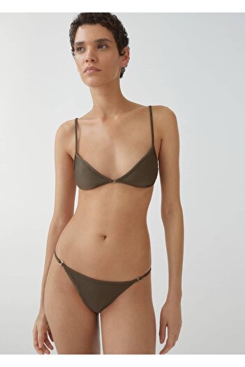 MANGO Woman Metallic detailed bikini bottom