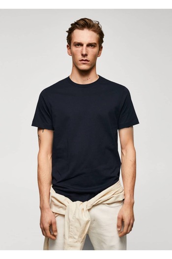 MANGO Man Basic Stretch Cotton T-Shirt