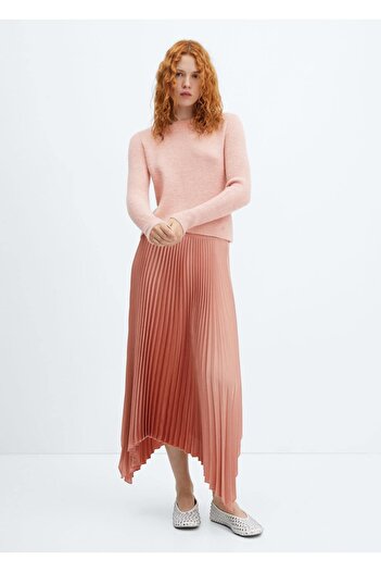 MANGO Woman Irregular Pleated Skirt