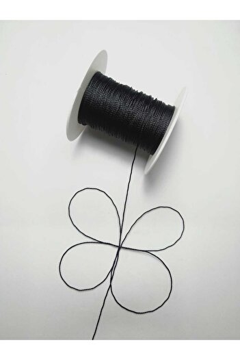 Eskişehir hobi sanat 0,8 mm 20 μέτρα κορδόνι χάντρες προσευχής μαύρο