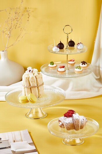 Lora Bianca Diana 5 Piece Cake/Cake/Dessert Presentation Set and Serving Stand Set