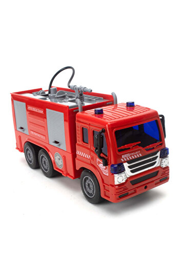 Fab N Funky 27MHz Remote Controlled 1:30 Fire Truck Remote Control Toy - Red