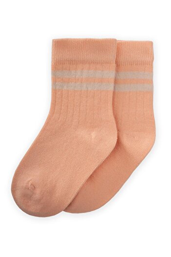 Cigit 3-8 Years Salmon Colored Raw Striped Socket