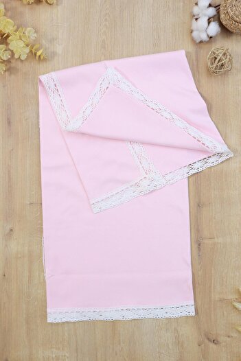 Sitilin Luxury Blanket with Lace for Baby Girl - Double Layer Combed Stl6842