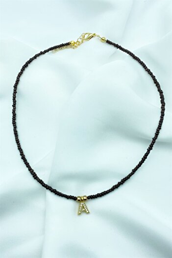 Sose Moda Letter A Bead Necklace