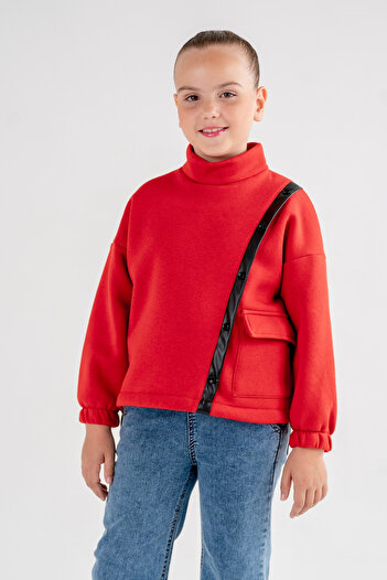 Cemix Girl's Elastic Waist Three Thread Sweatshirt 4515