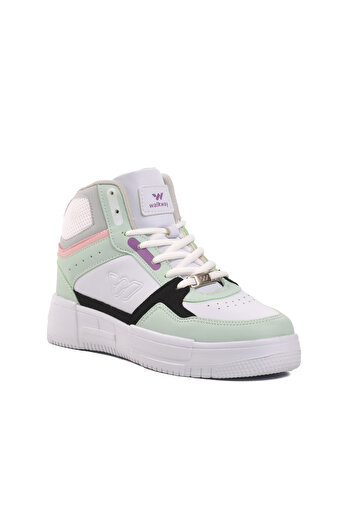 WALKWAY Біло-зелені унісекс кросівки Hi Sneaker