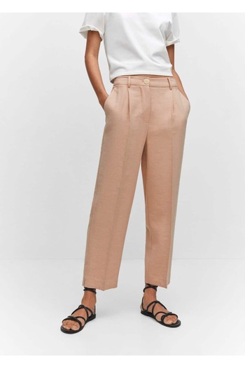 MANGO Woman Pleated Straight Cut Trousers