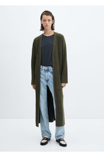 MANGO Woman Patch Pocket Cardigan