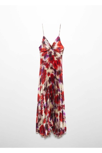 MANGO Woman Pilili saten elbise