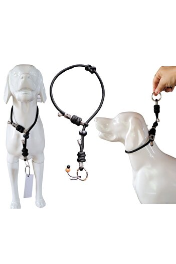 VSLT HANDMADE Dog Training Collar - with Stopper and Bogma, Training Dog Leash, Choke Collars