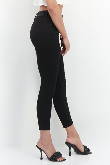 Monki Women Plain Skinny Pants, Black