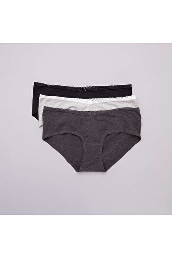 KIABI Pack of 3 maternity boy shorts black
